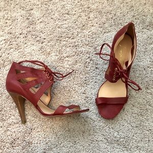 Red Strappy Stiletto Style Heels